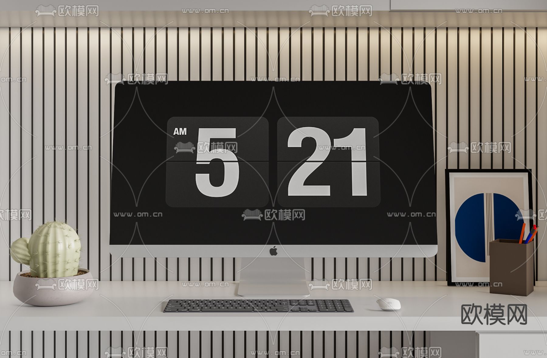 现代电脑显示器su模型