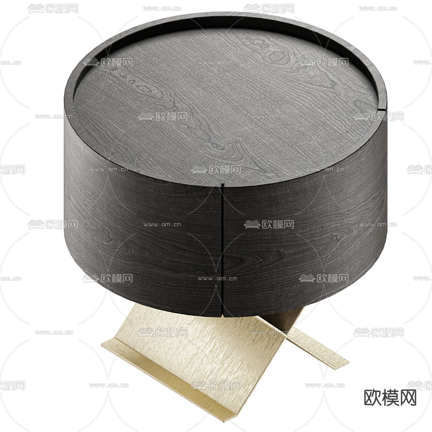 现代床头柜3d模型下载（渲染图2）