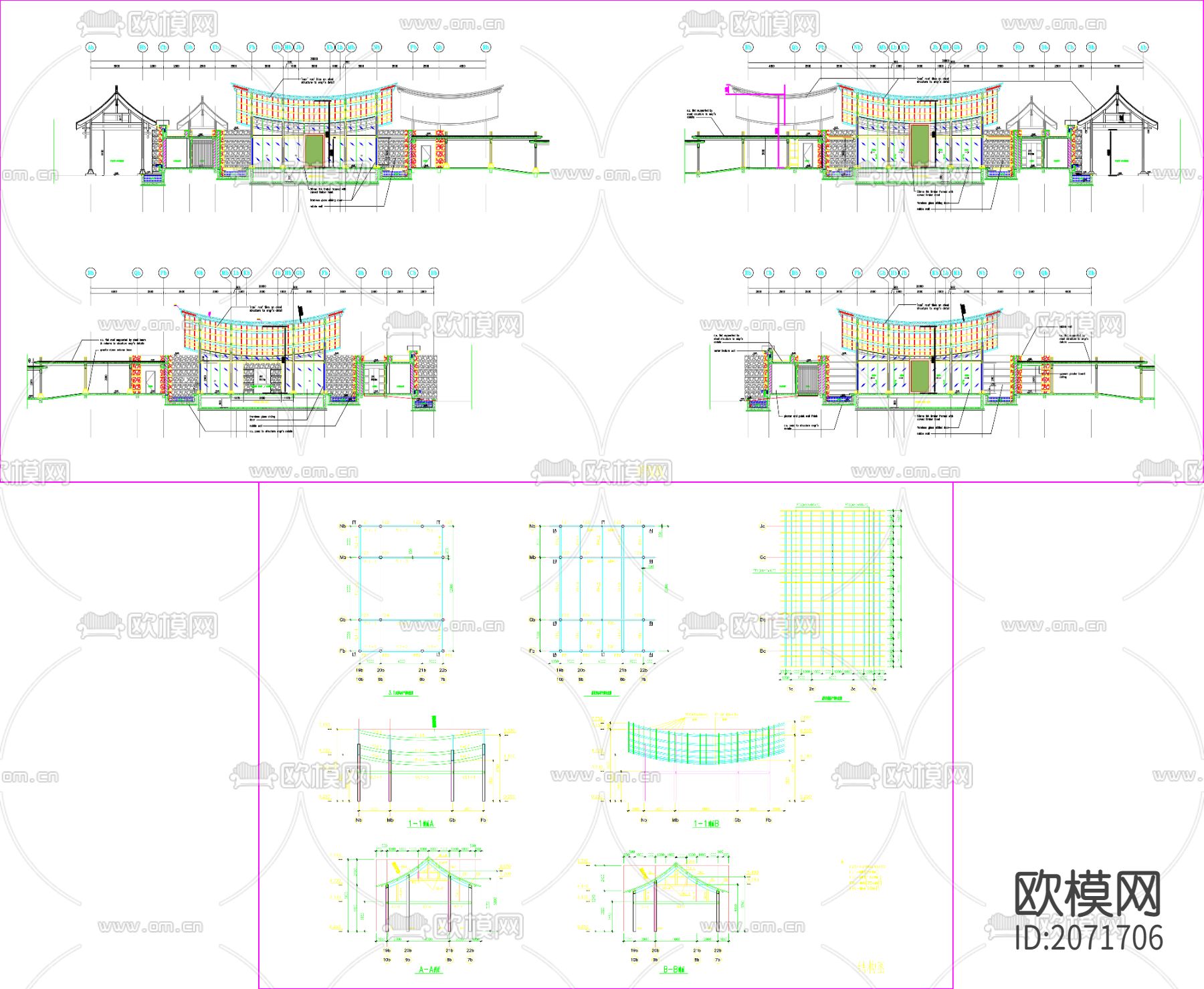 丽江建筑及结构图CAD施工图下载