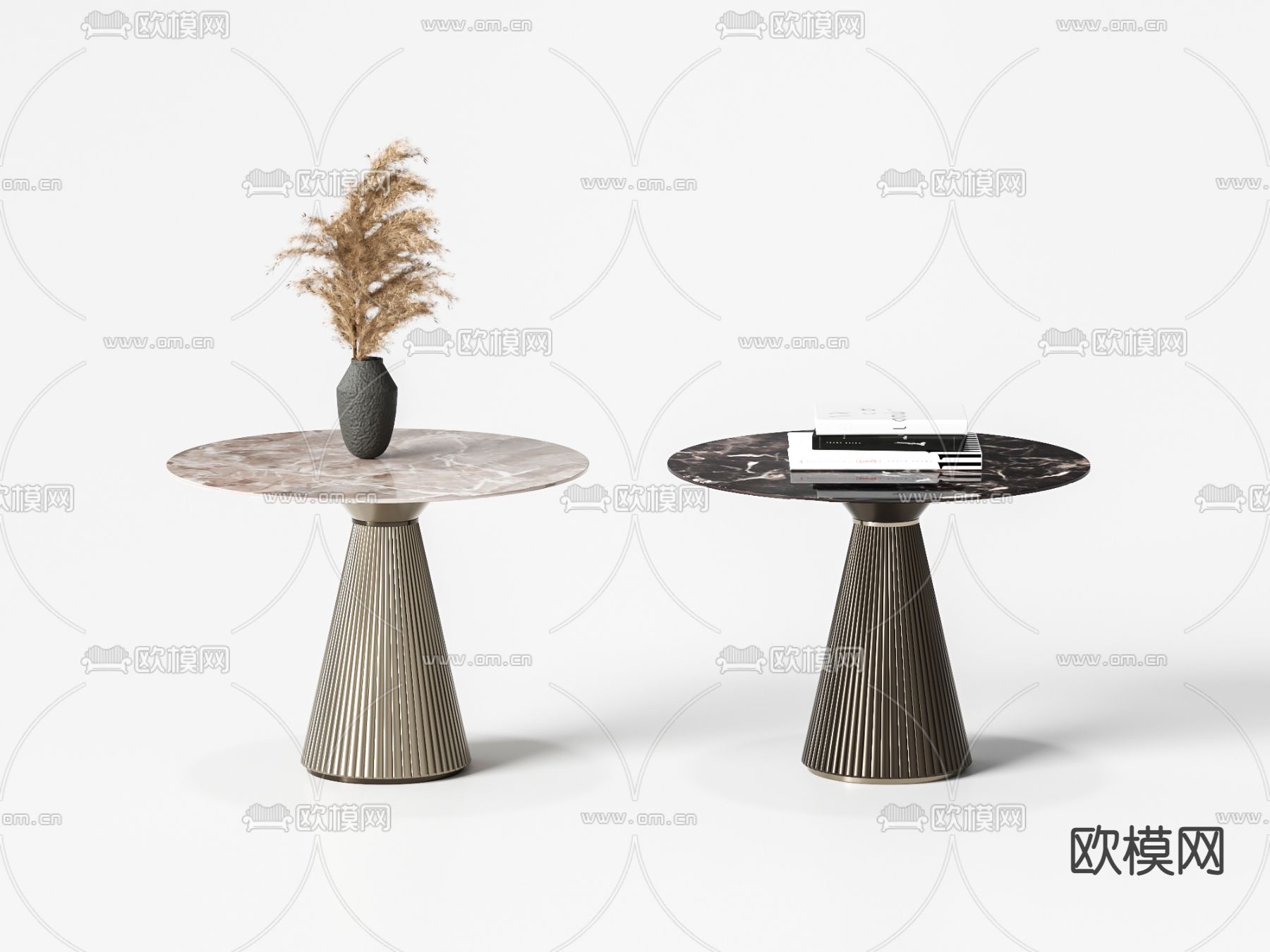 现代边几角几3d模型下载