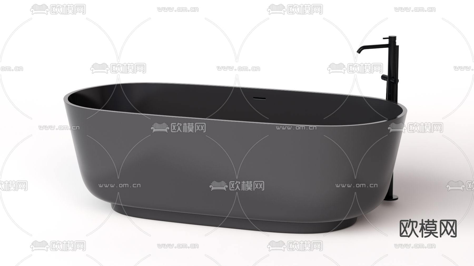 现代浴缸su模型