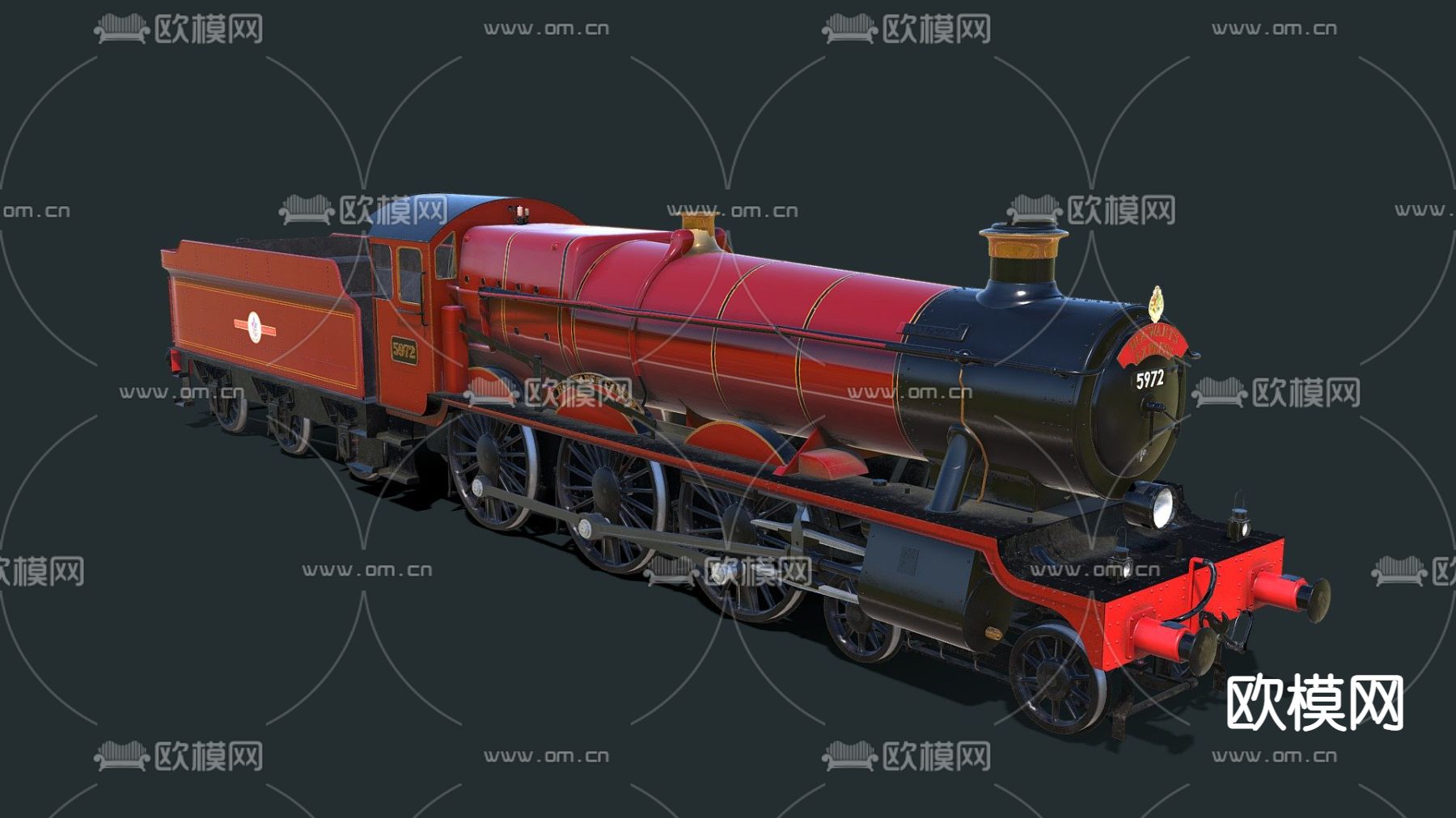 工业风火车3d模型下载