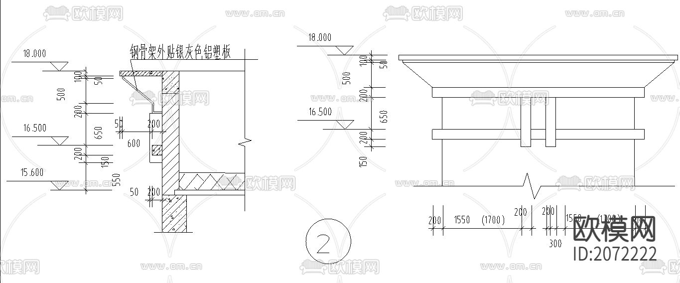 别墅建筑CAD图纸下载（渲染图4）