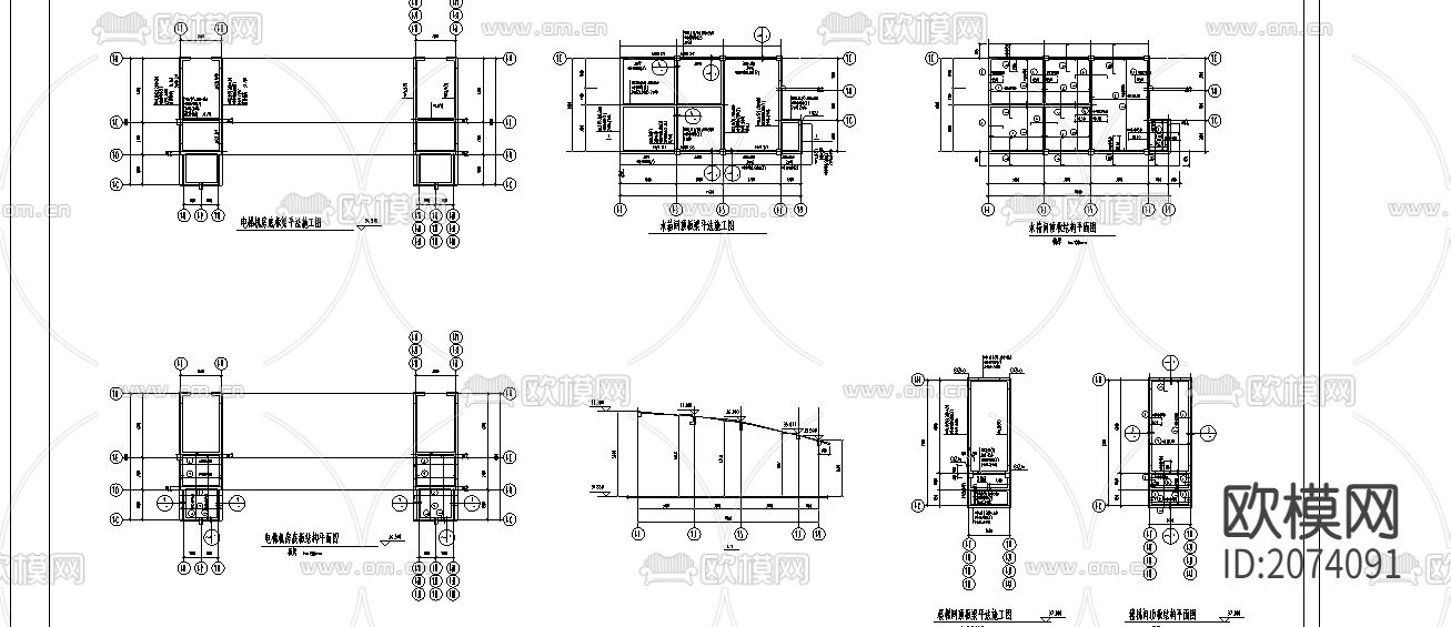 短肢剪力墙小高层住宅CAD结构图下载（渲染图2）