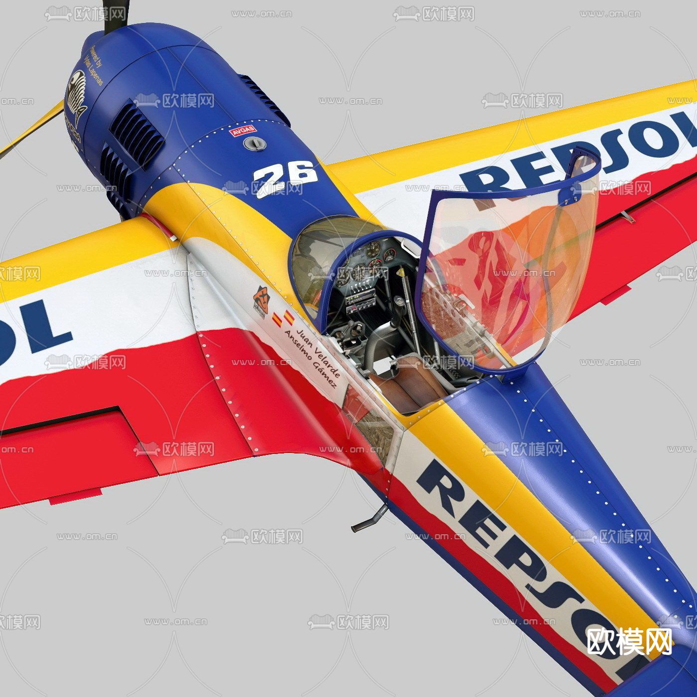 现代飞机3d模型下载（渲染图3）