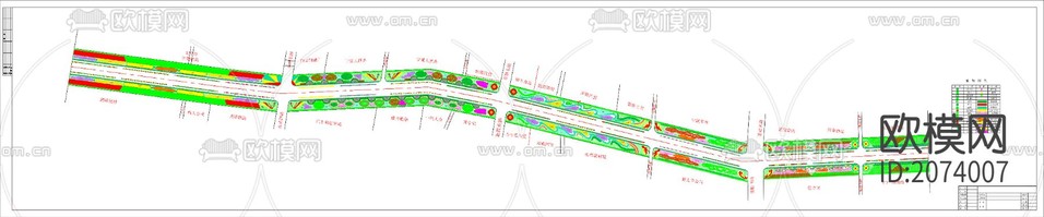 路綠化景觀設計CAD施工圖下載