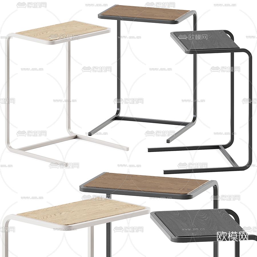 现代边几角几3d模型下载