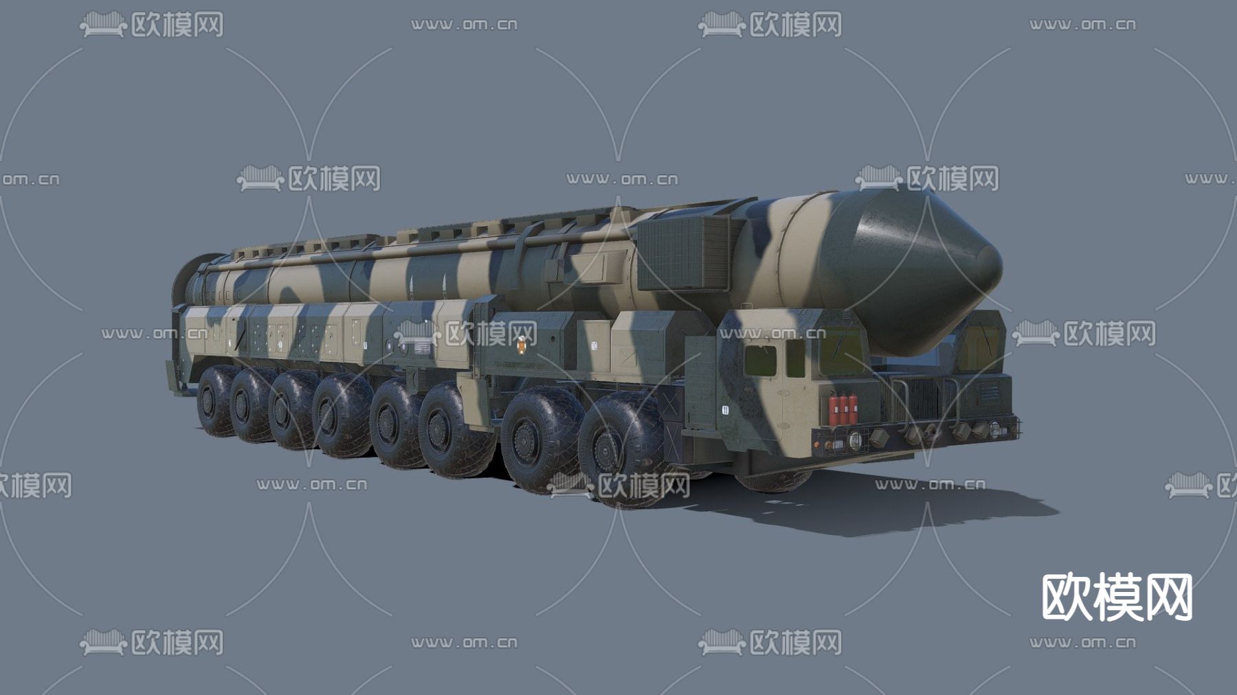 现代导弹车3d模型