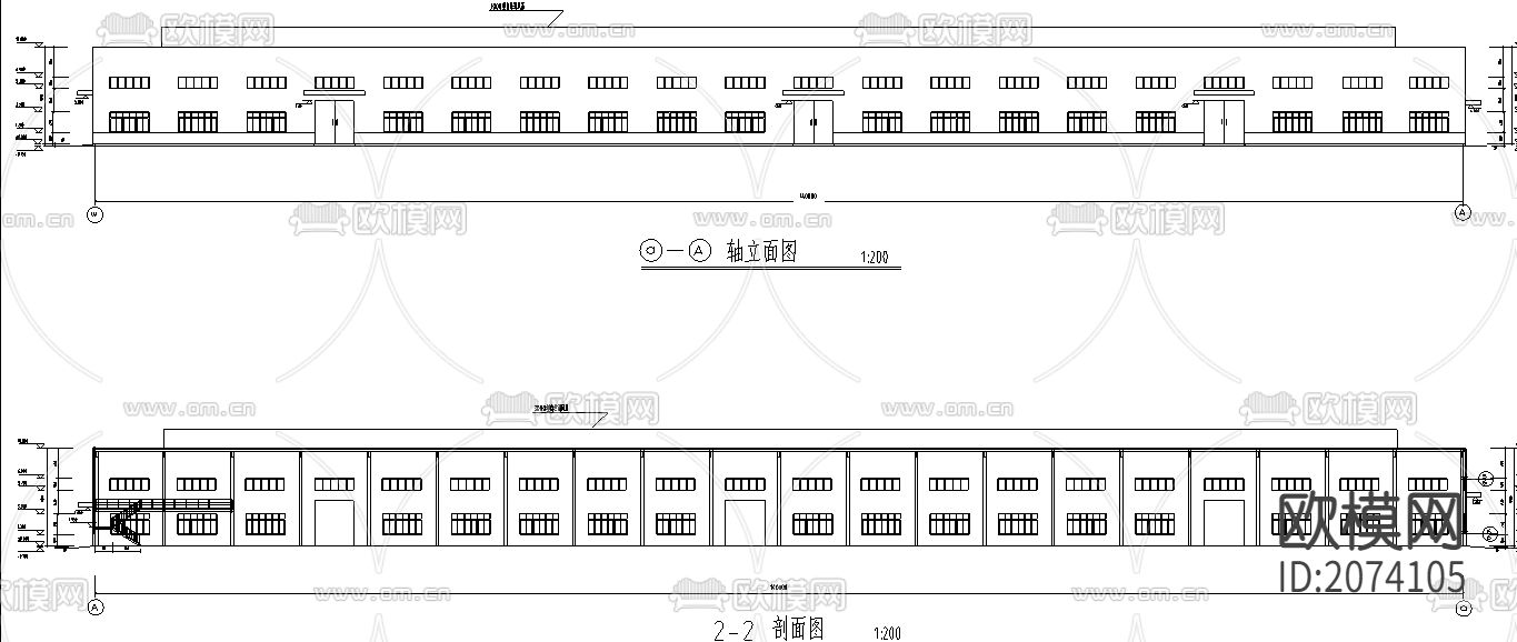 某建筑工程CAD施工图图下载（渲染图3）