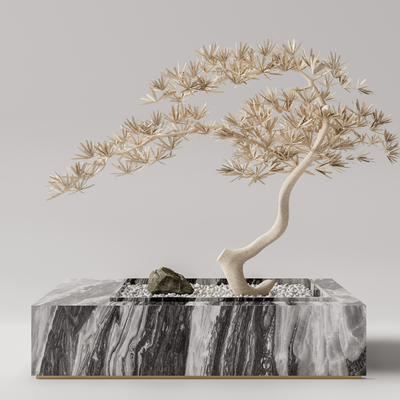 新中式景观树su模型