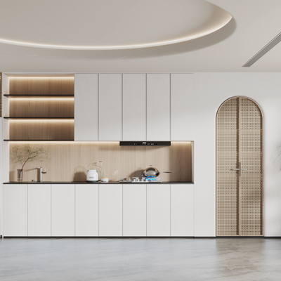  侘寂厨房su模型 