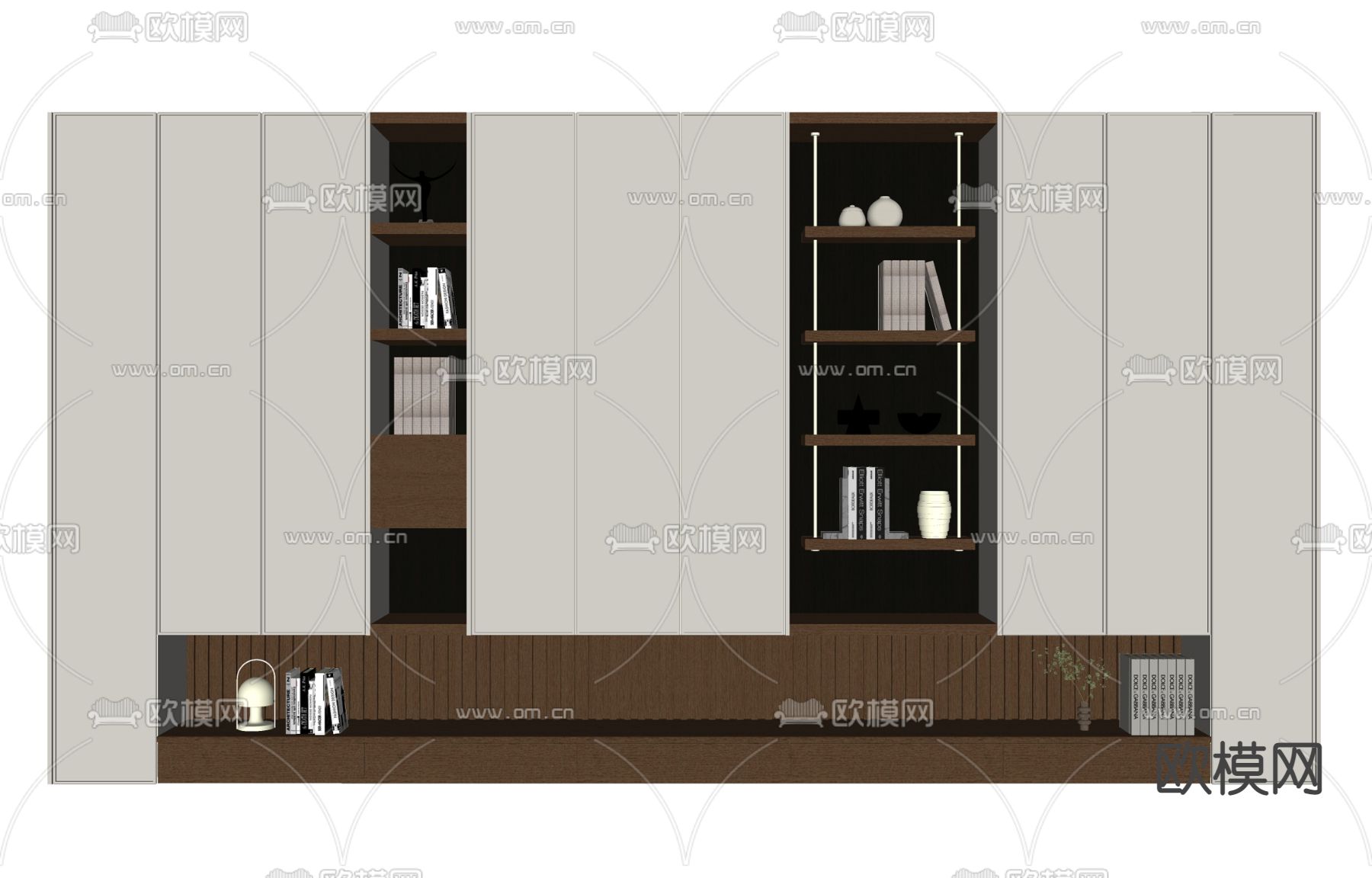 日式装饰柜su模型下载（渲染图2）