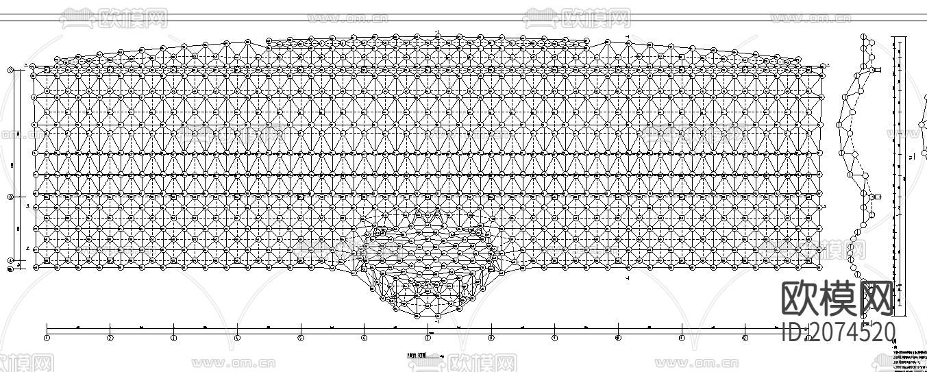 钢结构框架汽车城CAD施工图下载（渲染图6）