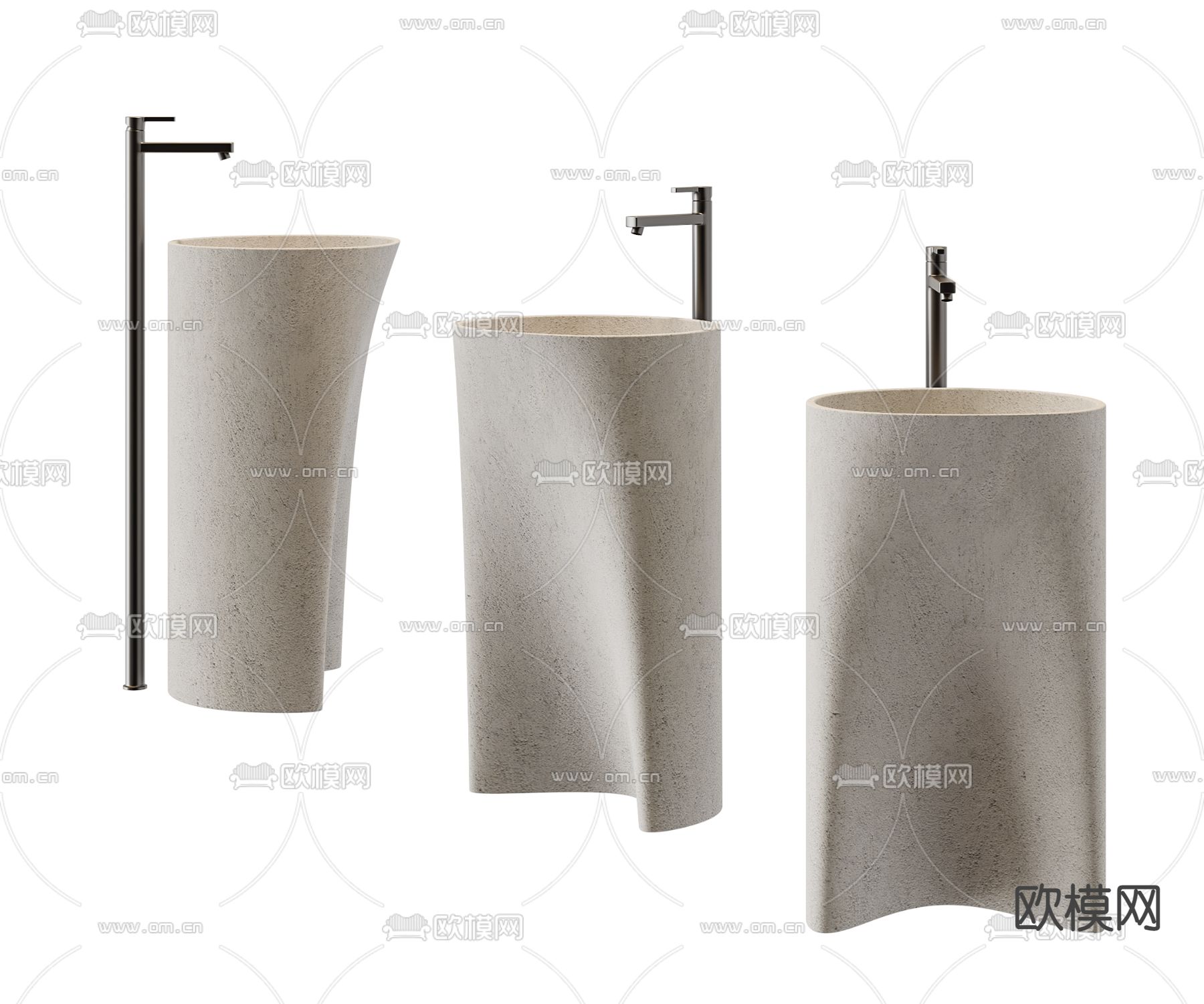 侘寂风台盆su模型下载（渲染图1）