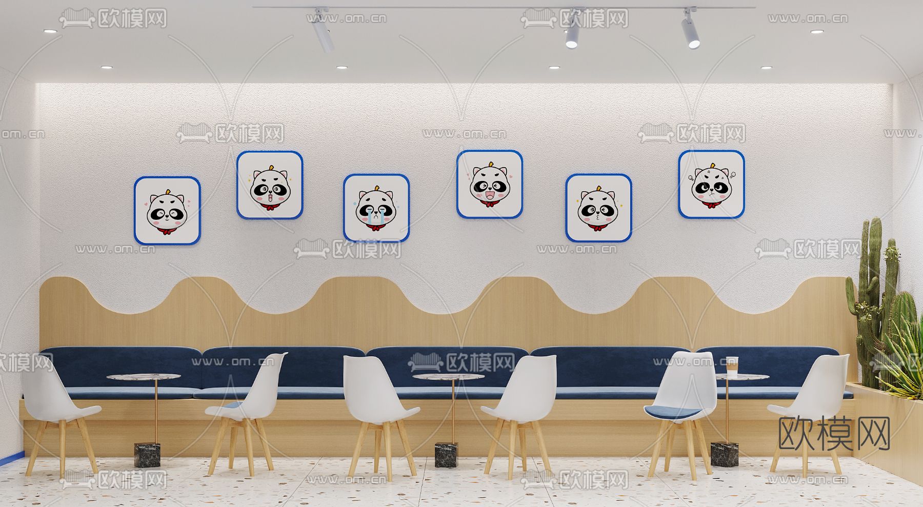 北欧奶茶店3d模型下载（渲染图6）