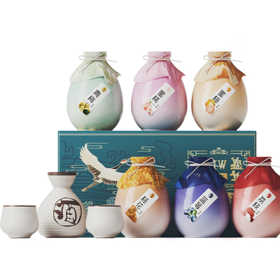  现代酒具su模型 