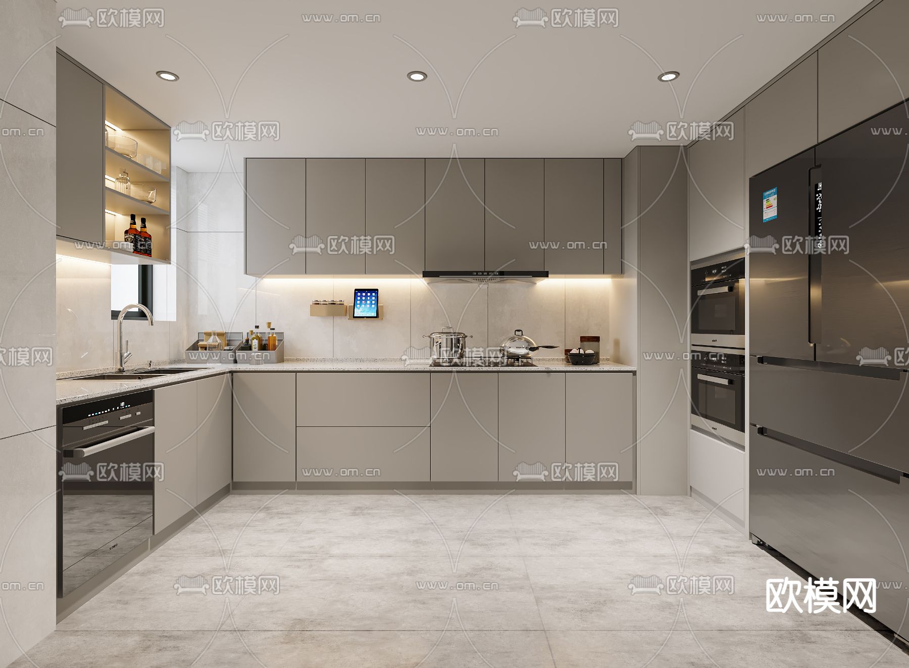 侘寂客餐厅3d模型下载（渲染图7）