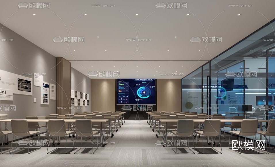 现代办公室3d模型下载(渲染图6)