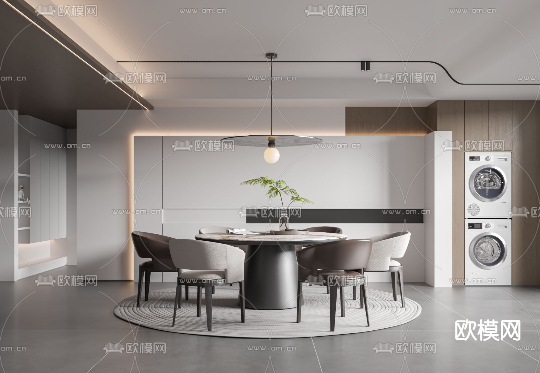 现代餐厅3d模型