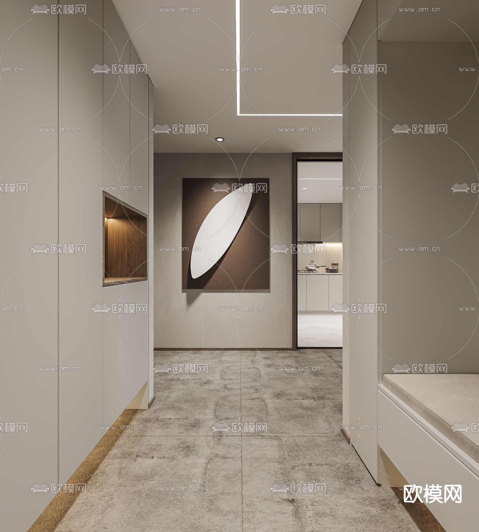 侘寂客餐厅3d模型下载（渲染图9）