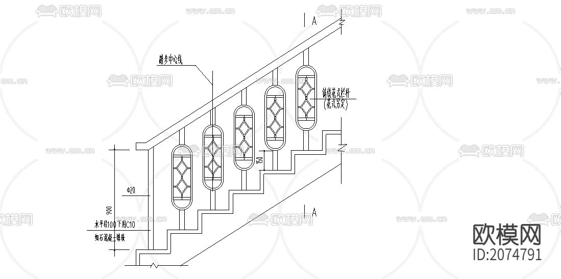 框架结构办公楼整套CAD图纸下载（渲染图5）