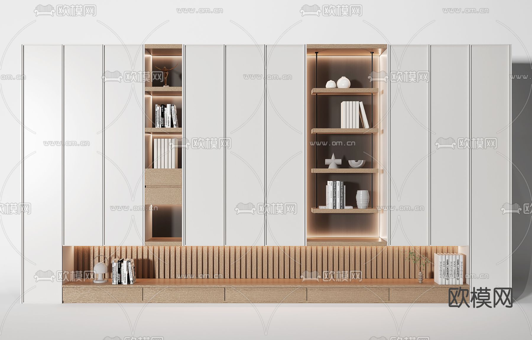 日式装饰柜su模型下载（渲染图1）