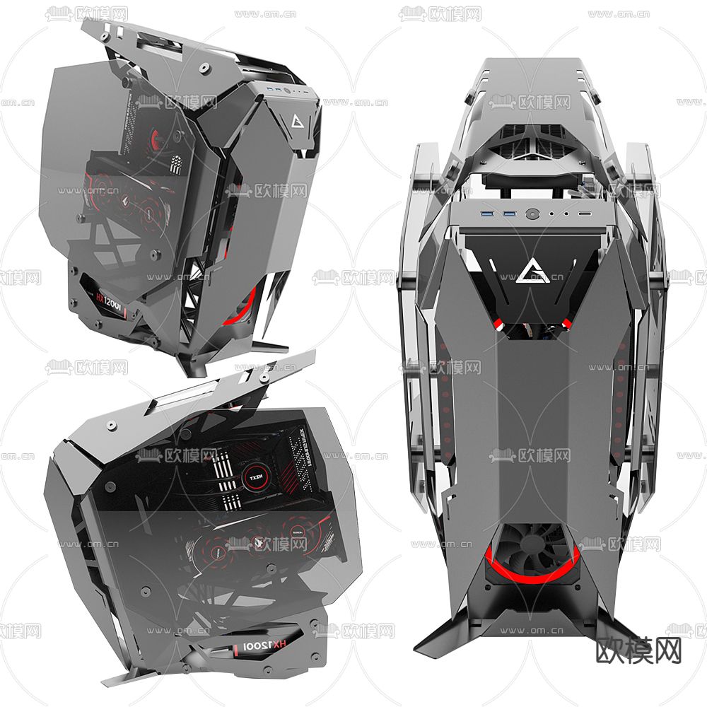 现代电脑主机3d模型下载