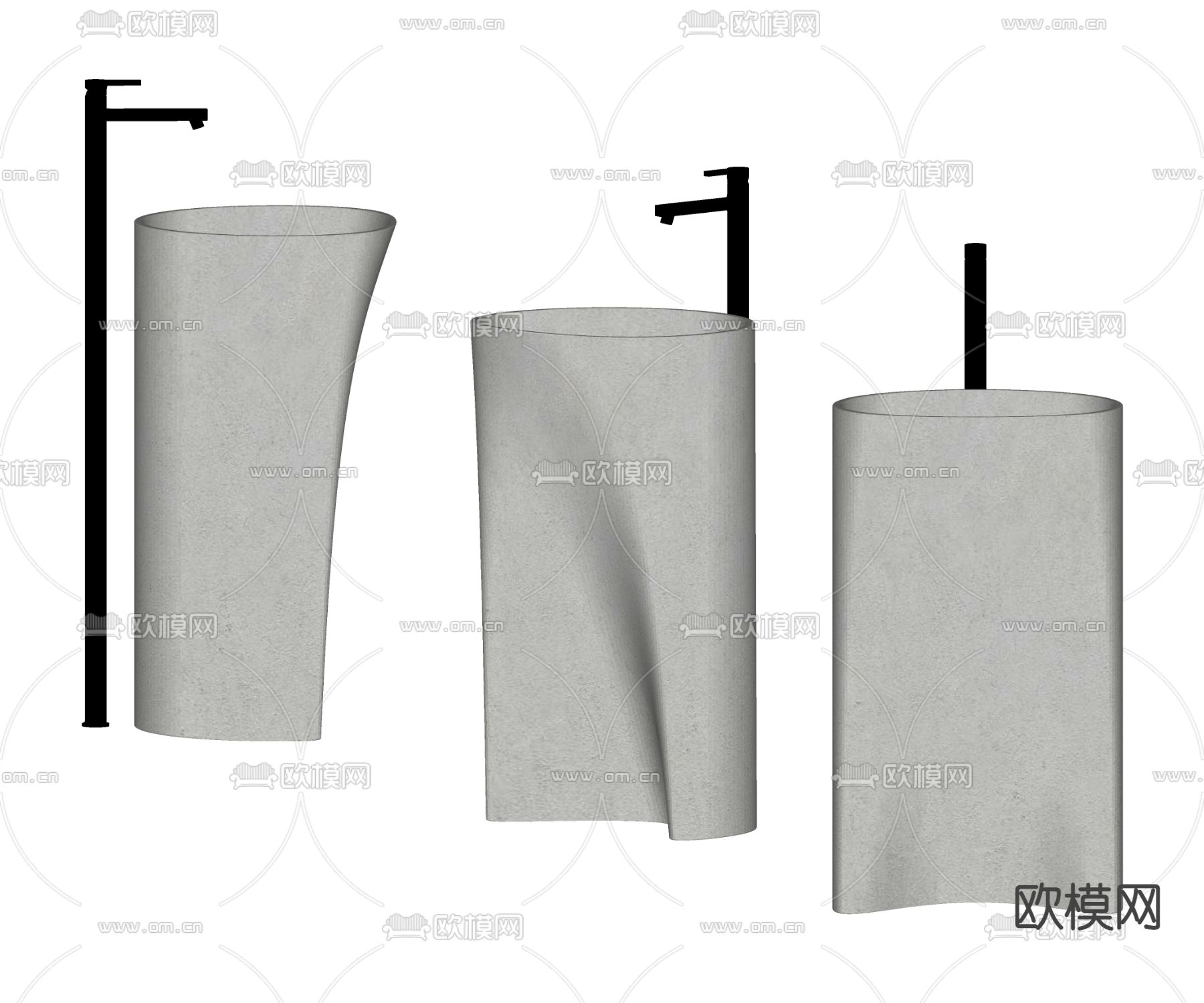 侘寂风台盆su模型下载（渲染图2）