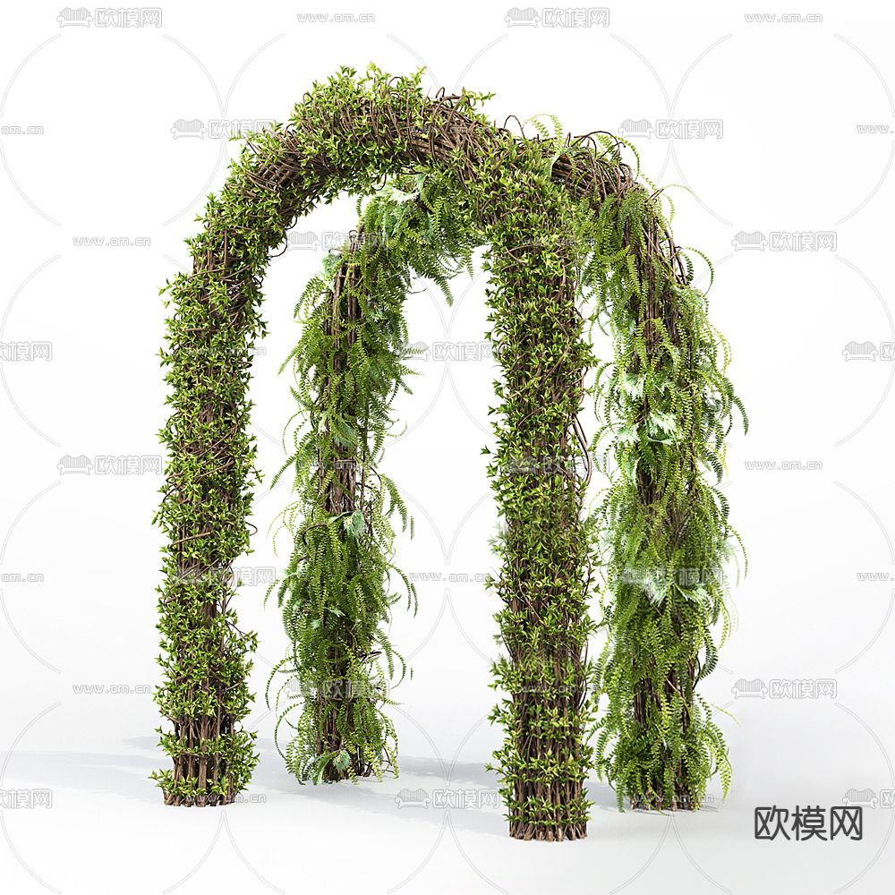 现代拱门藤蔓3d模型下载