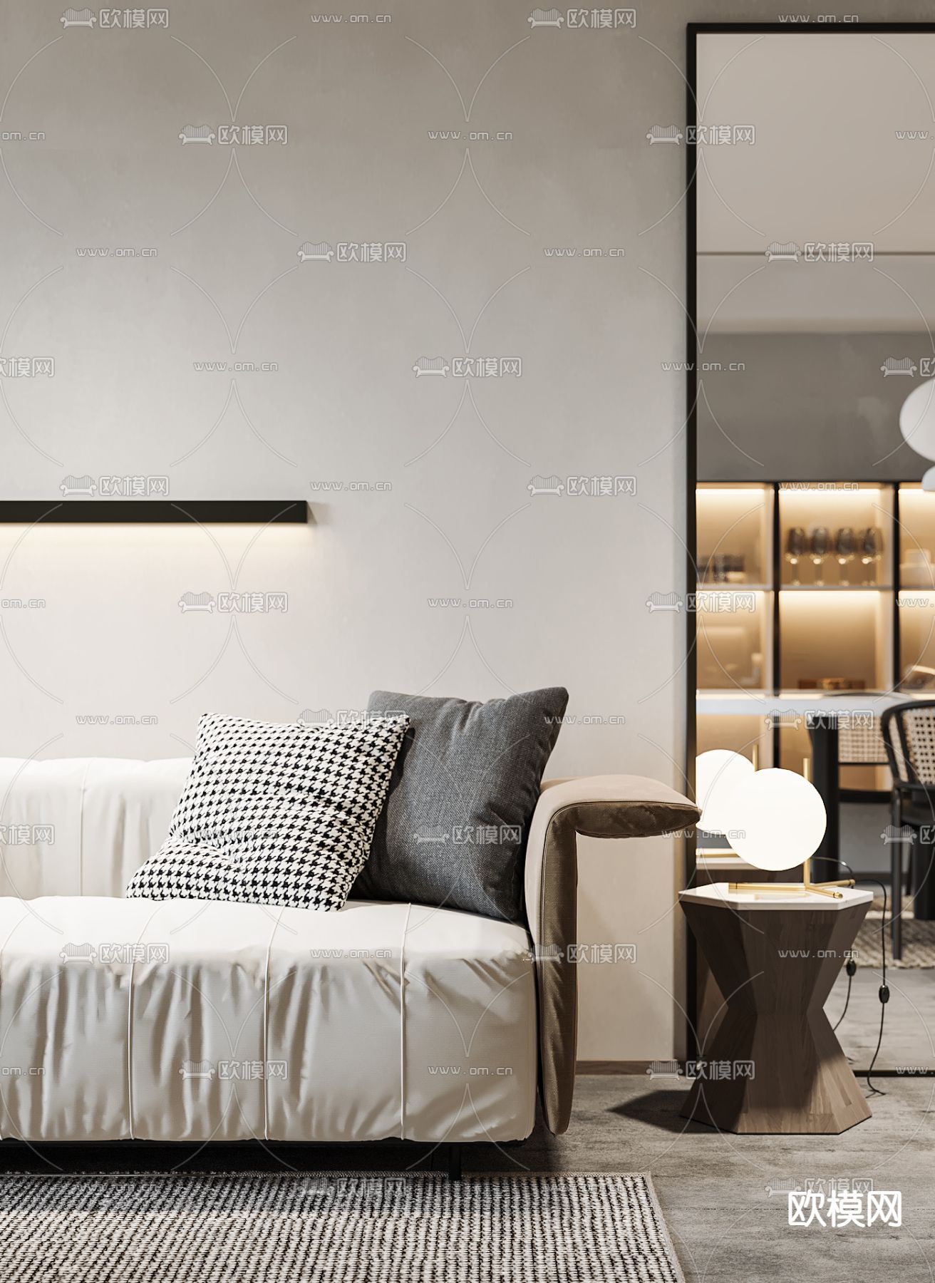 侘寂客餐厅3d模型下载（渲染图6）