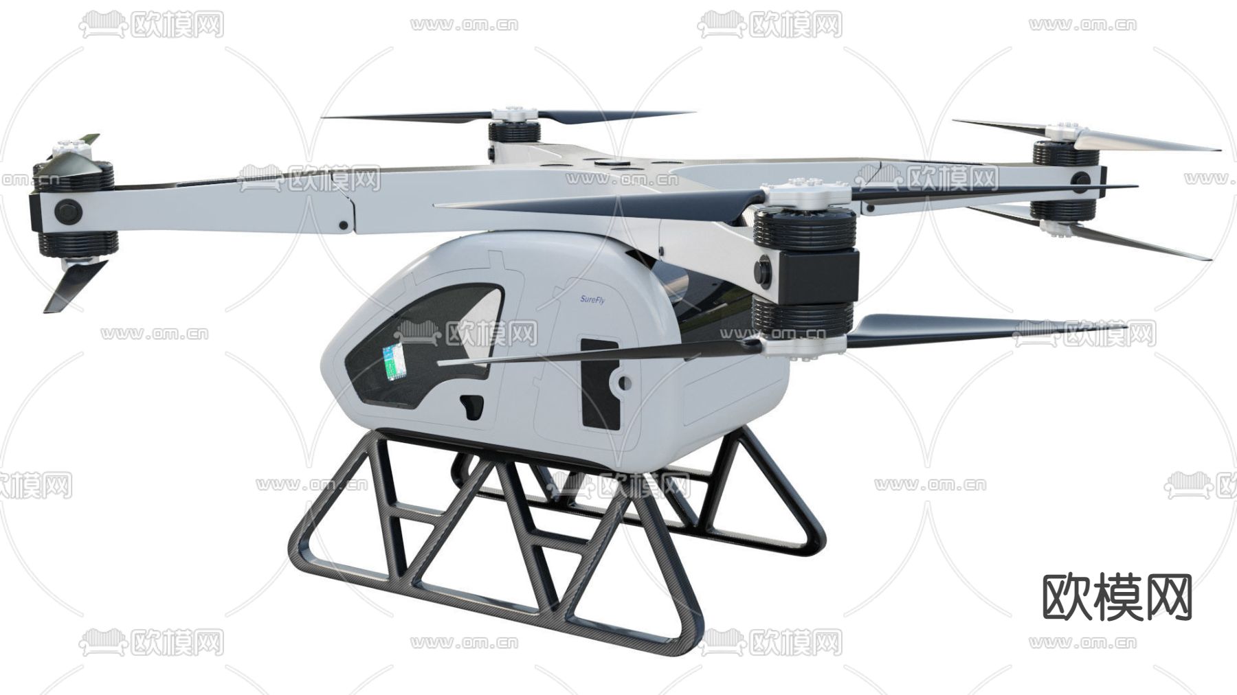 现代无人机3d模型下载（渲染图5）