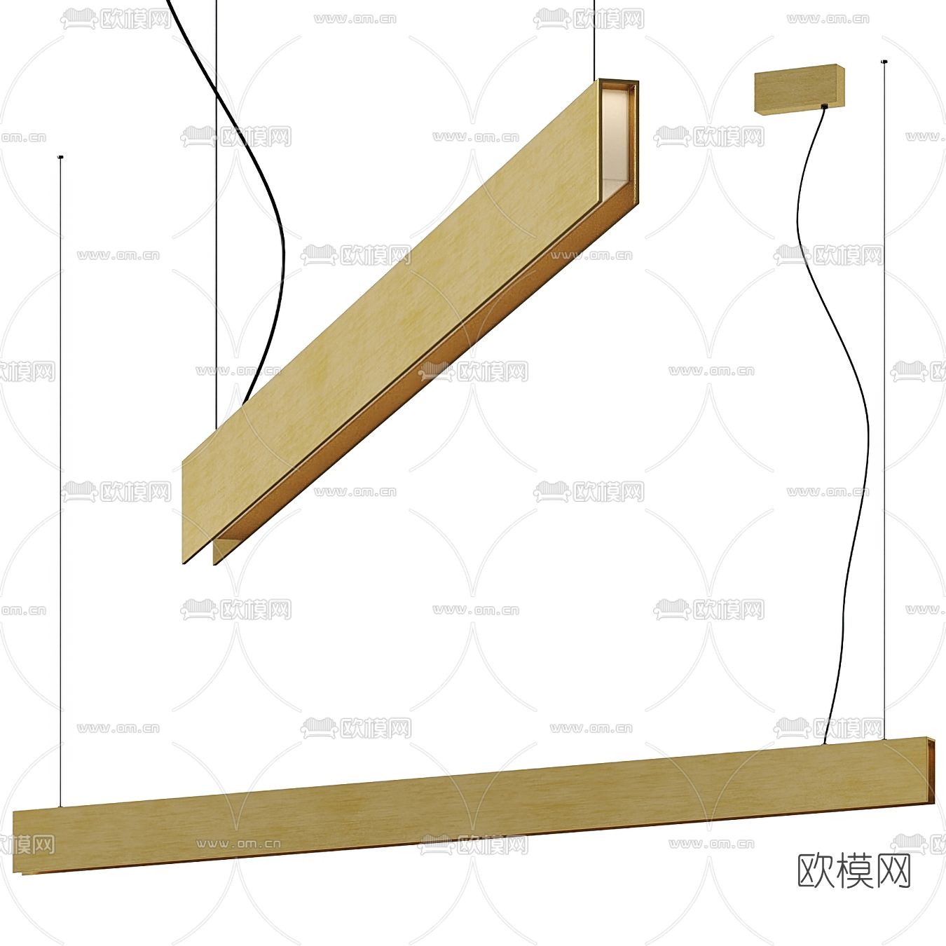 BAXTER LED办公吊灯3d模型下载