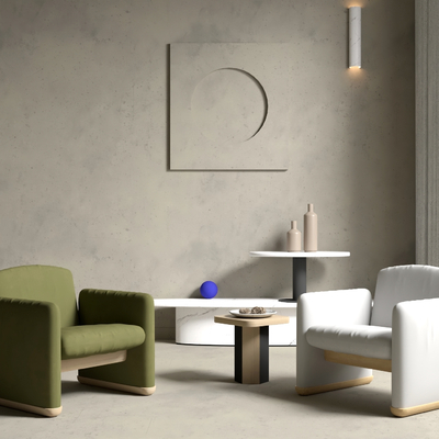  侘寂布艺休闲沙发su模型 