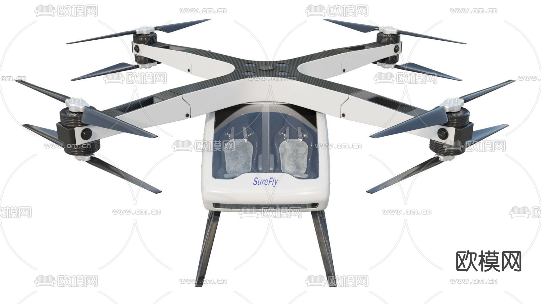 现代无人机3d模型下载（渲染图4）