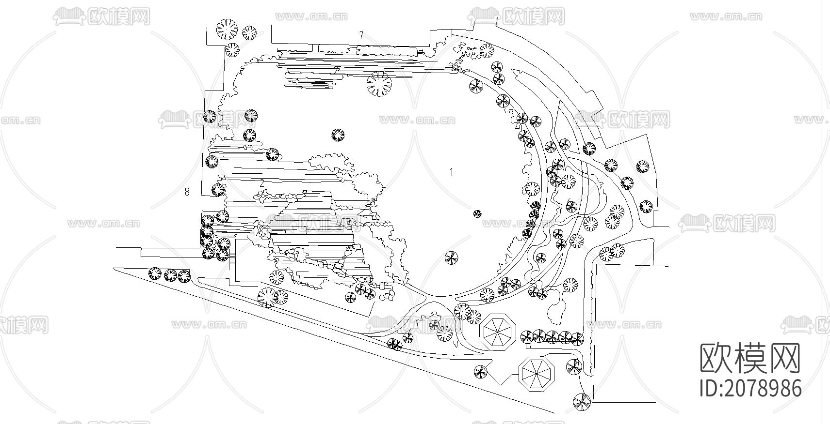 园林设计图下载（渲染图1）