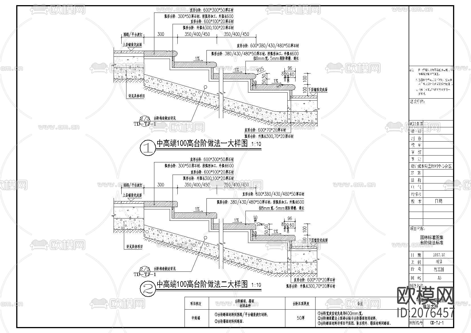 台阶cad大样图下载（渲染图3）