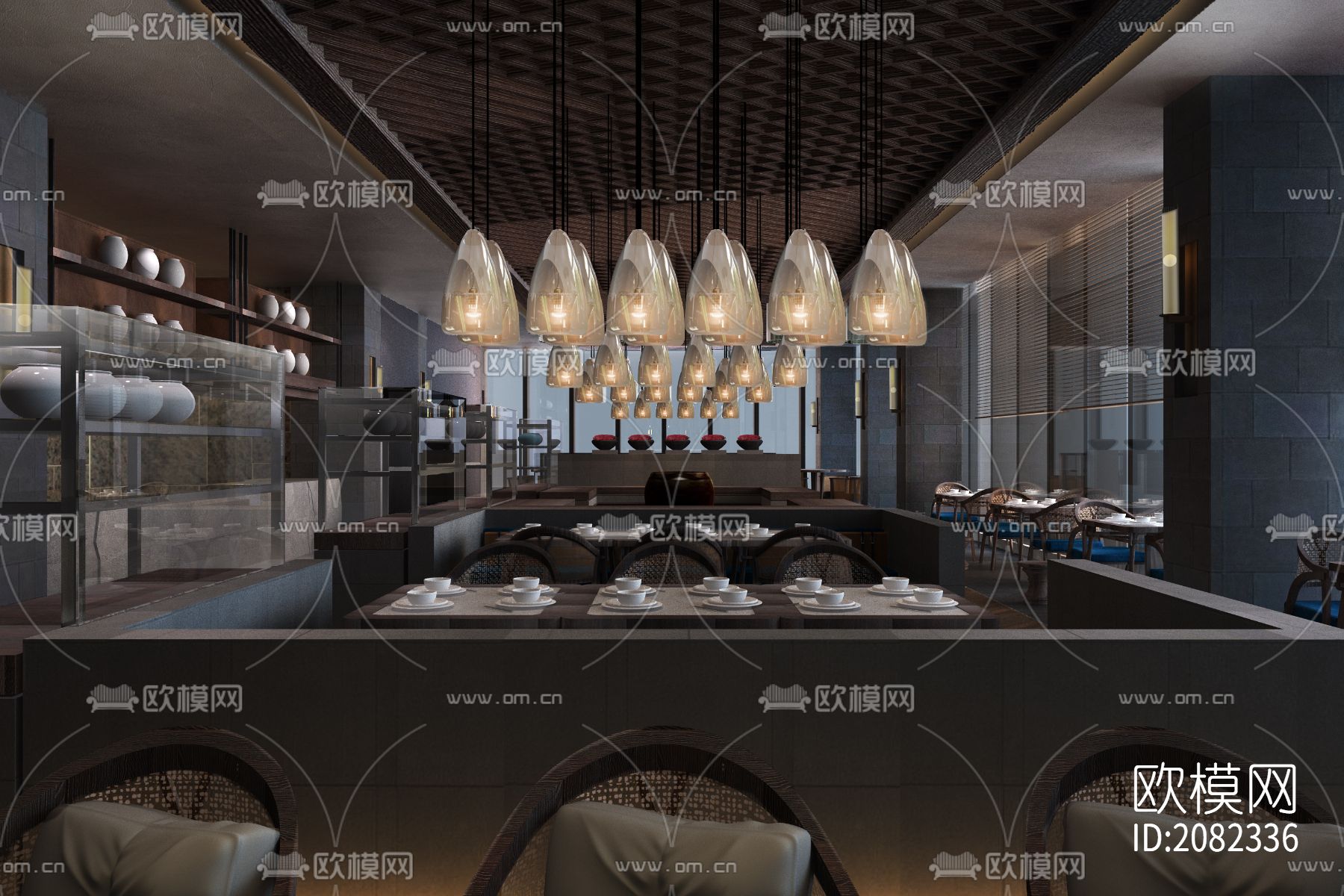 民宿酒店cad施工图下载（渲染图4）