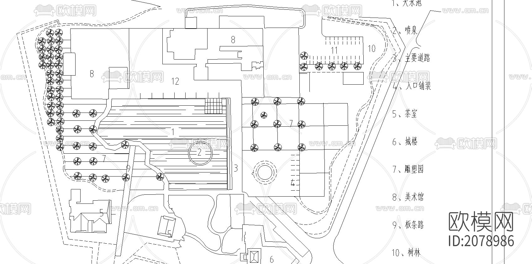 园林设计图下载（渲染图2）