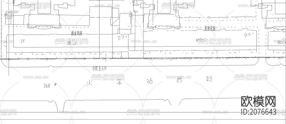 小區(qū)規(guī)劃方案CAD施工圖下載(渲染圖2)