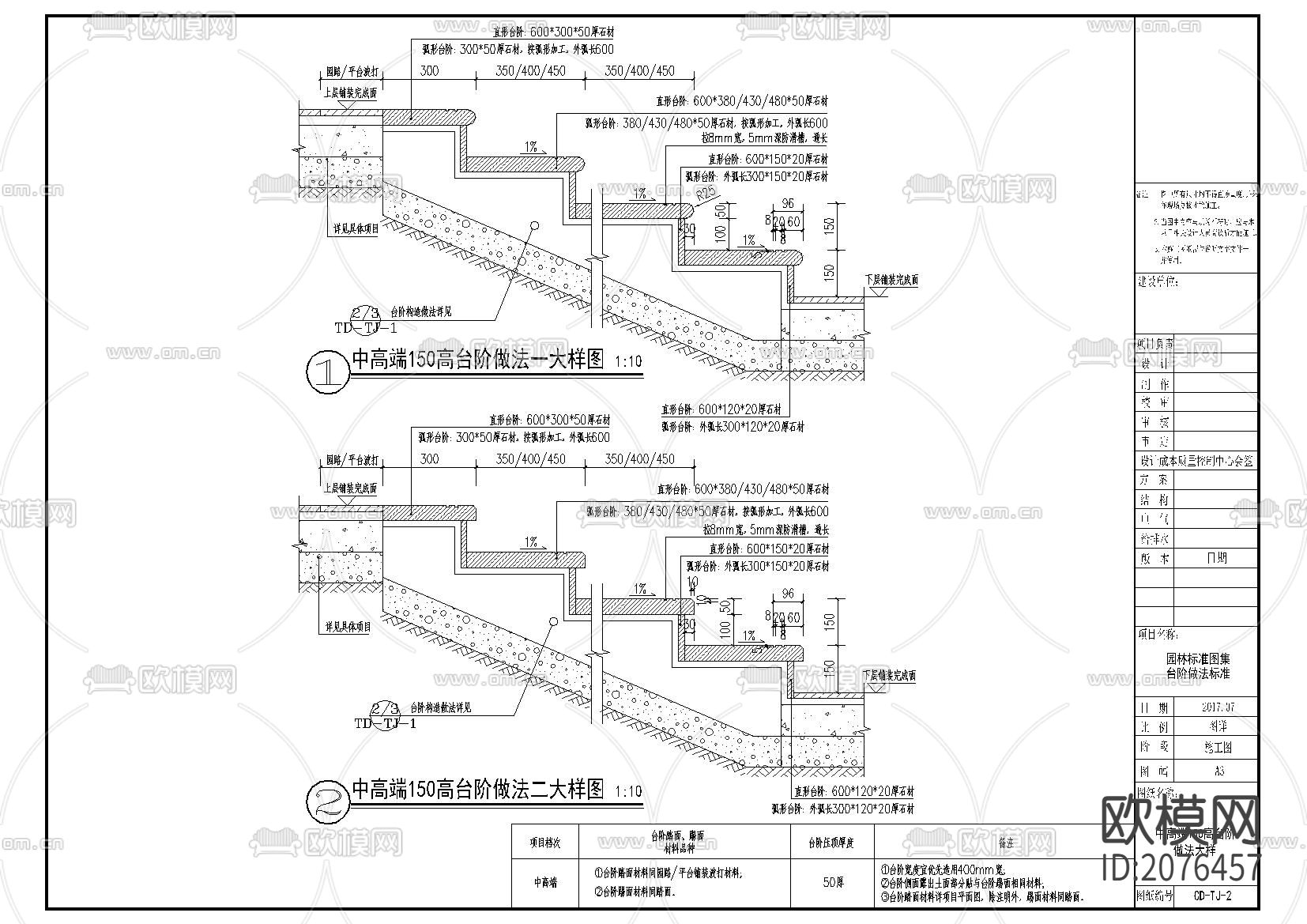 台阶cad大样图下载（渲染图2）