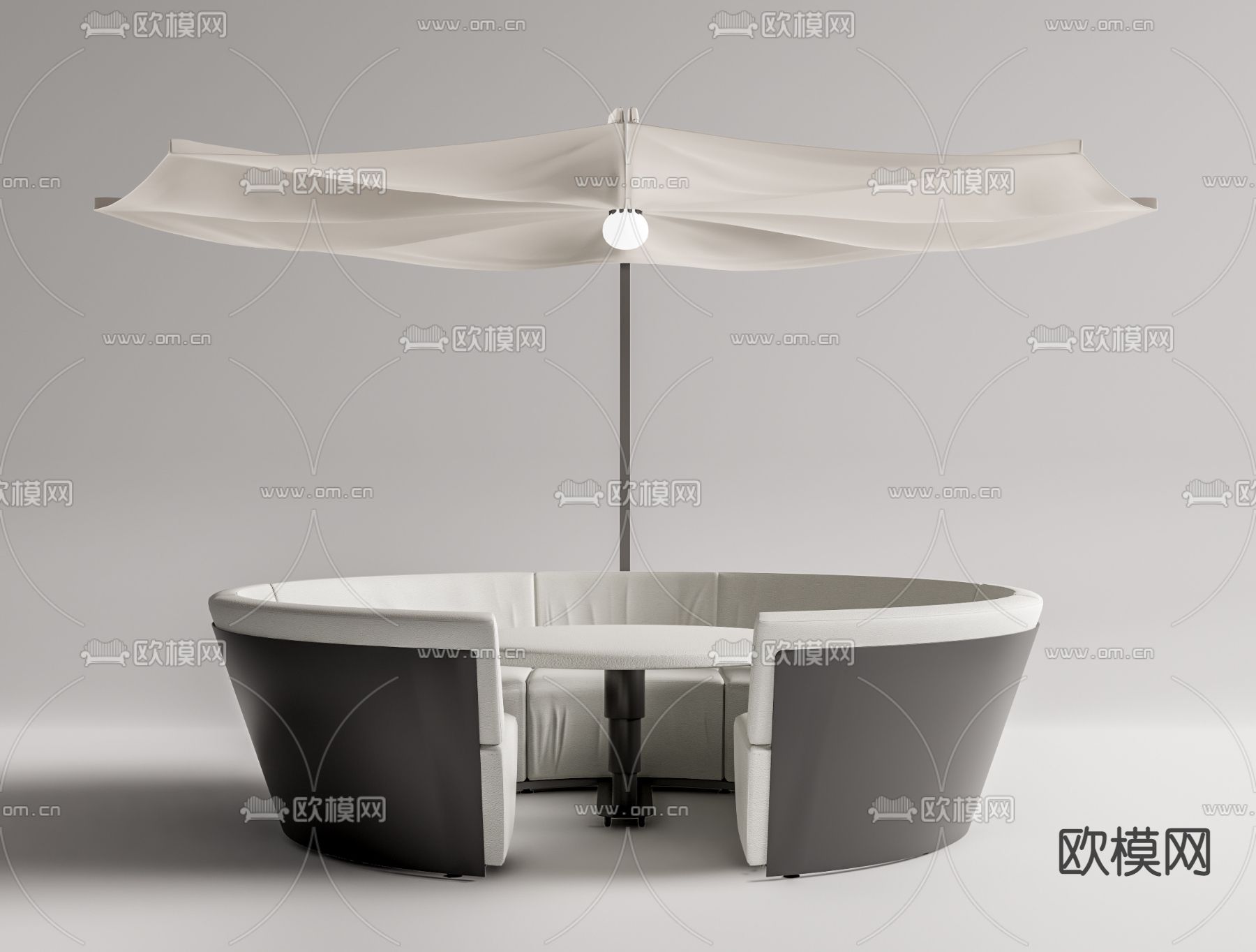 现代卡座休闲沙发su模型下载（渲染图1）