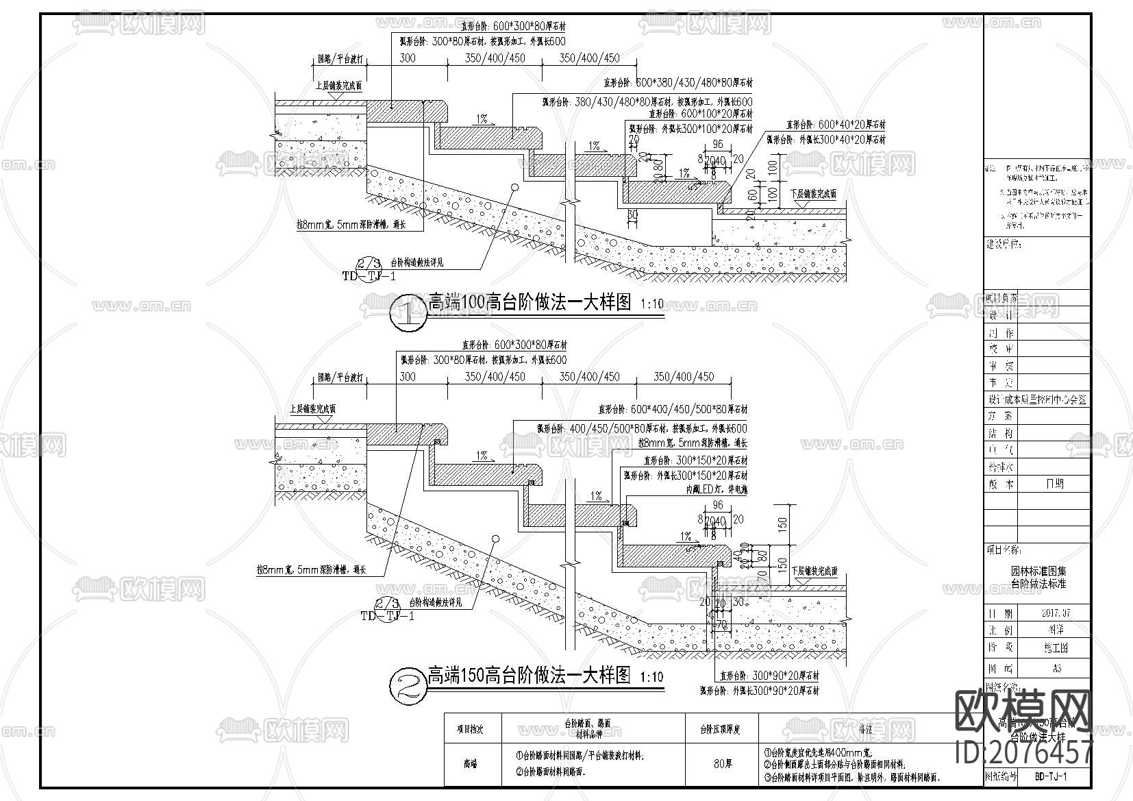 台阶cad大样图下载（渲染图1）