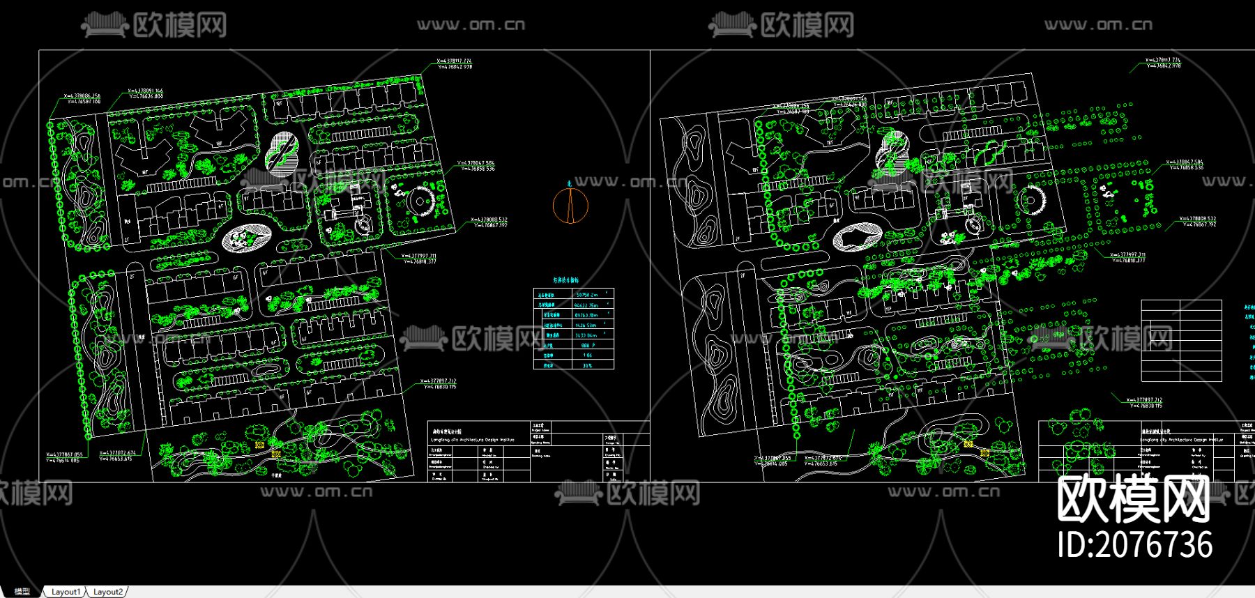 小区规划方案CAD施工图下载