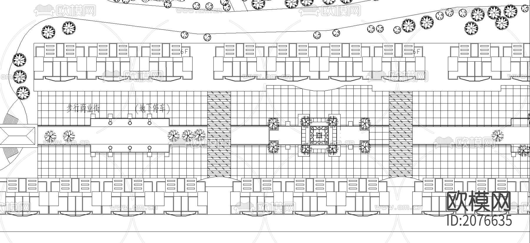 小区规划方案CAD施工图下载（渲染图1）