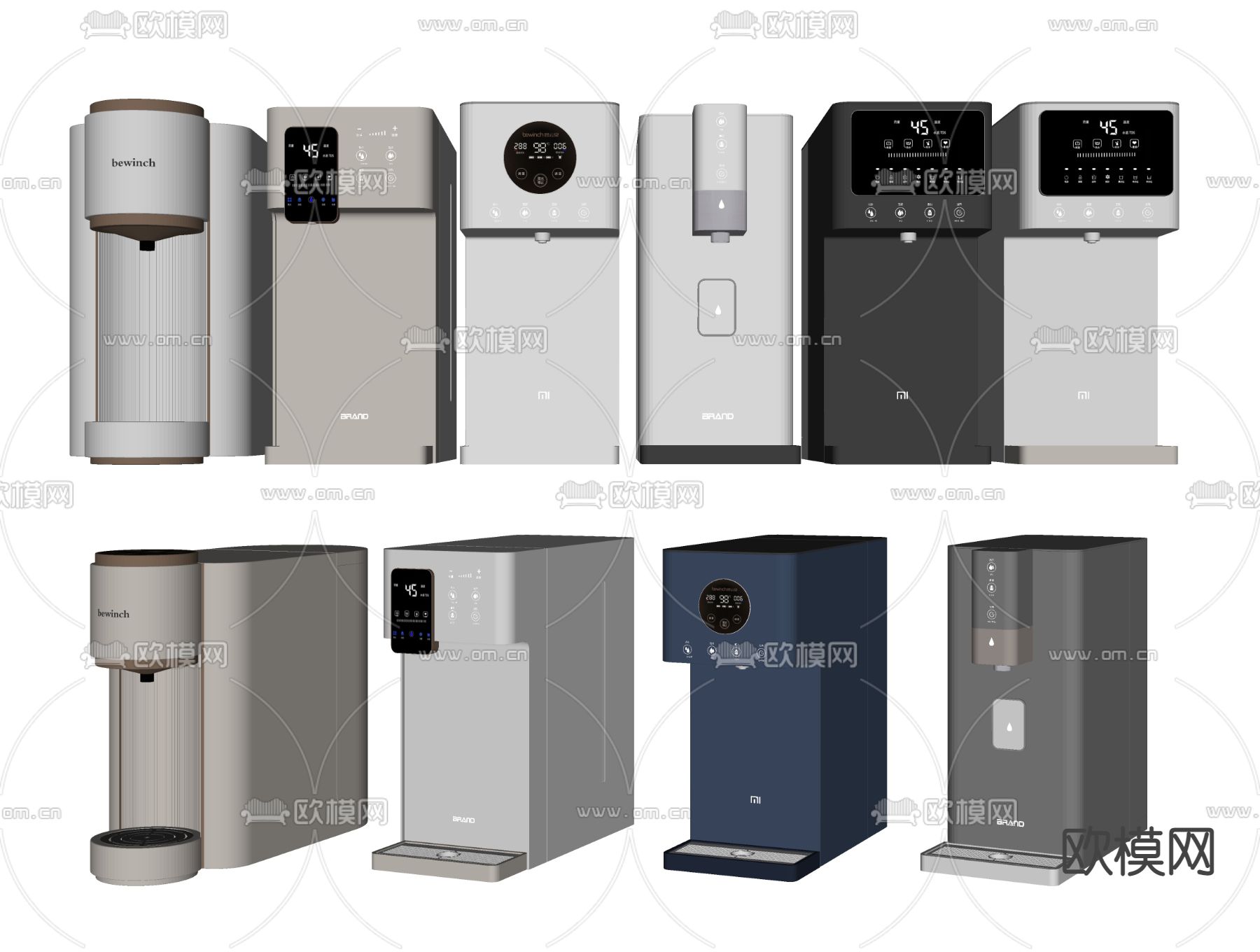 现代饮水机su模型下载（渲染图2）