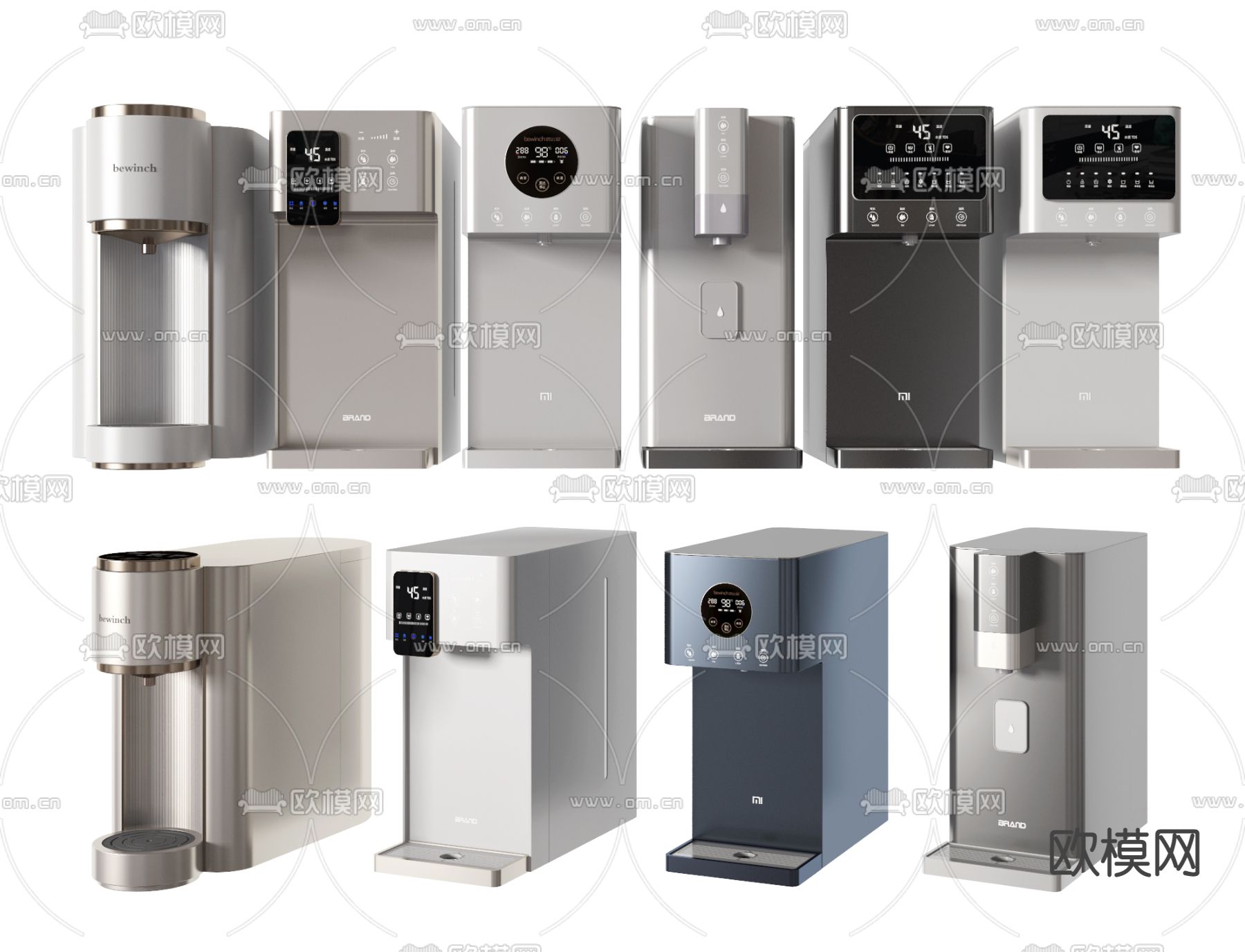 现代饮水机su模型下载（渲染图1）