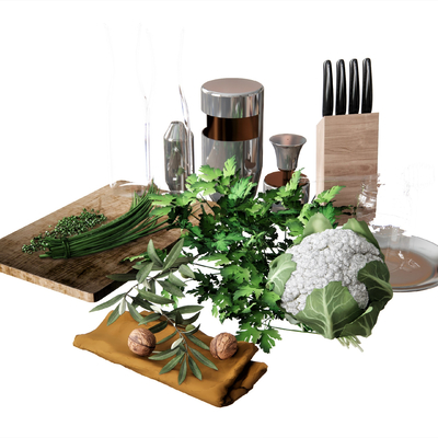  现代食物饮料su模型 