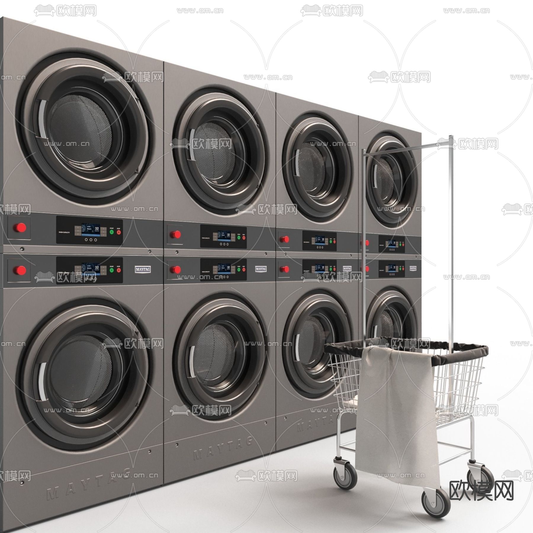 现代洗衣机3d模型下载