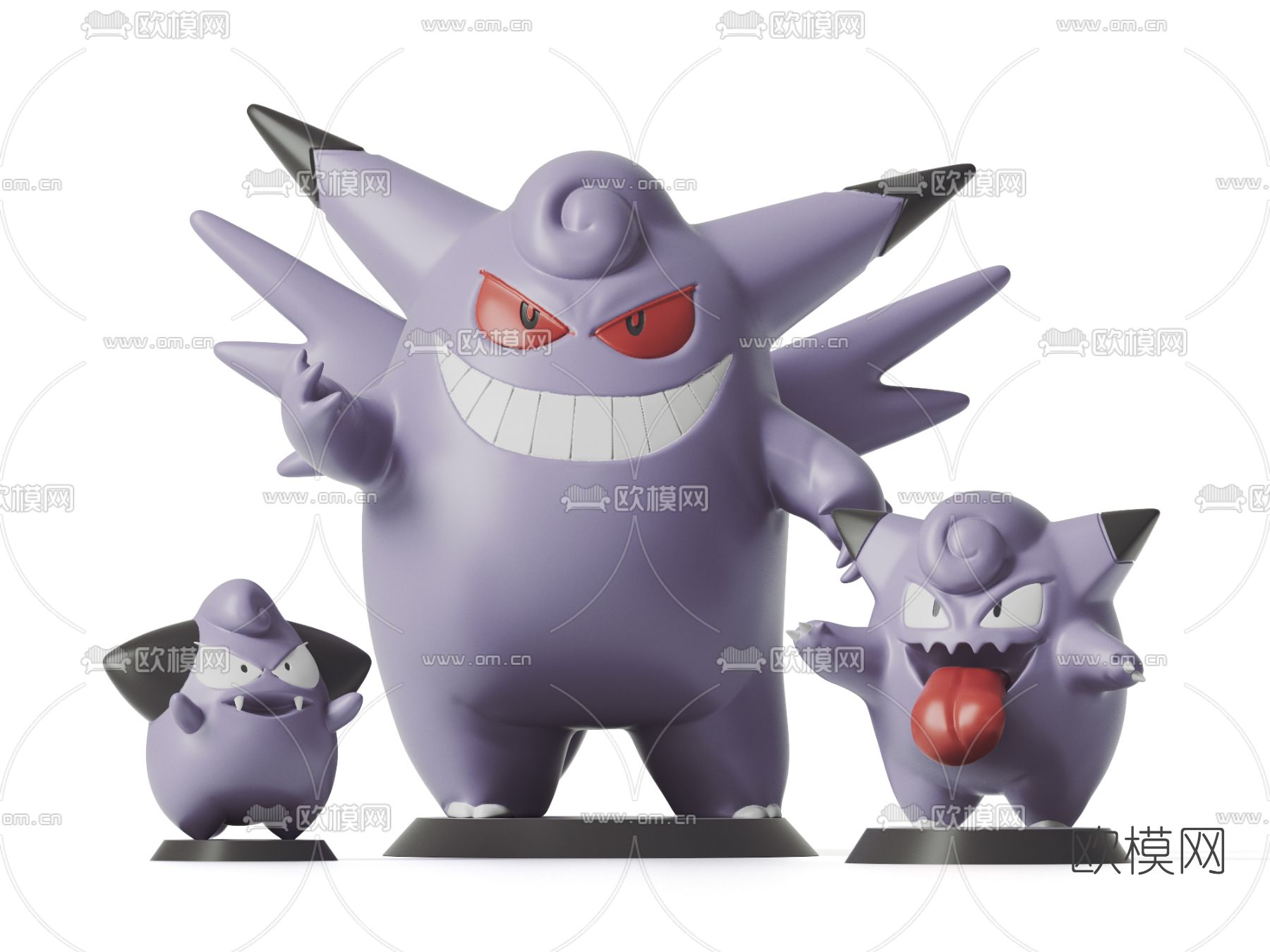 现代耿鬼鬼斯通手办3d模型下载