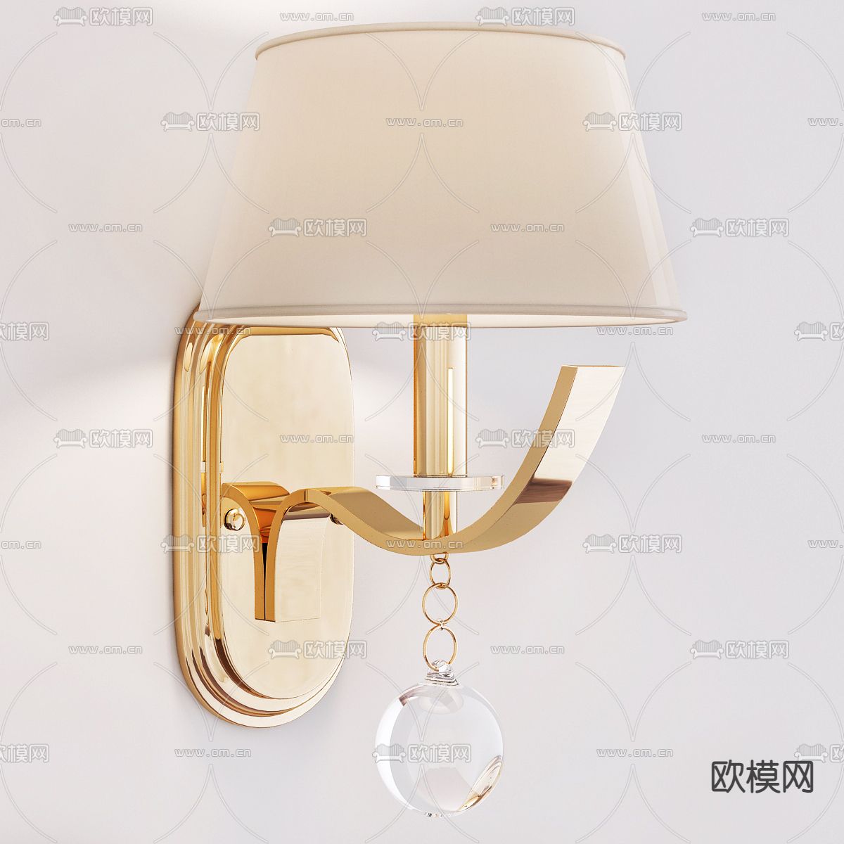 现代金属壁灯3d模型下载